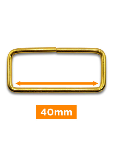Boucle rectangulaire - Or 40 mm