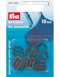 Accessoires de soutien gorge 10 mm noir