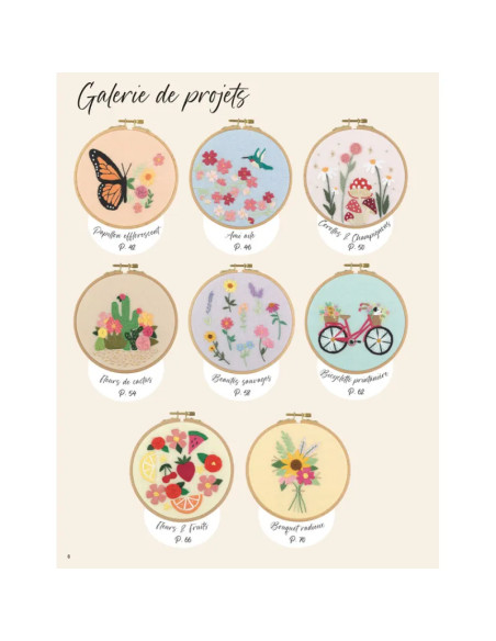 Livre broderie de fleurs