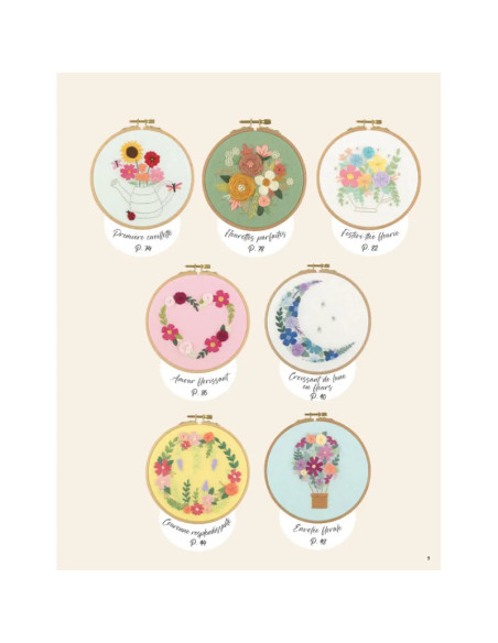 Livre broderie de fleurs