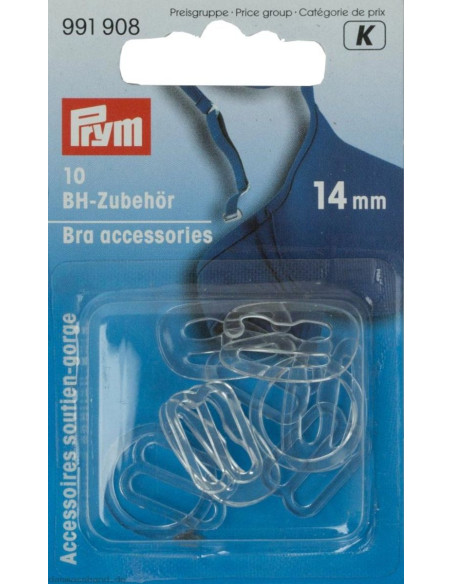 Accessoires de soutien gorge 14 mm transparent