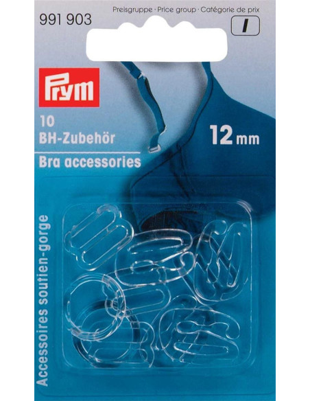 Accessoires de soutien gorge 12 mm transparent