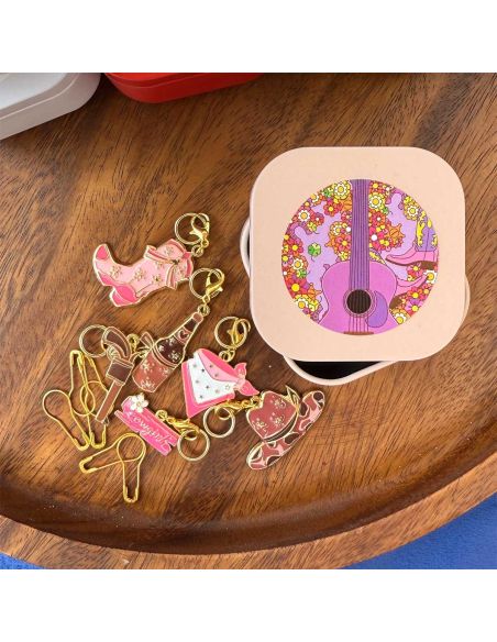Set de 12 anneaux marqueurs de maille - Cowgirl summer
