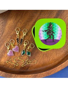 Set de 12 anneaux marqueurs de maille - Funky Wave