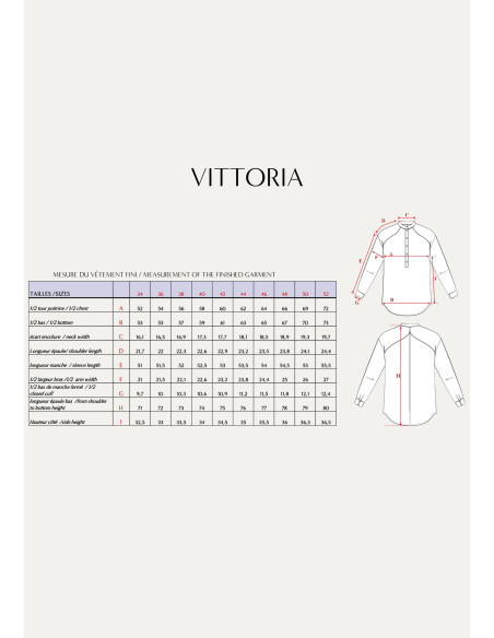 Patron de liquette Vittoria - Maison Fauve