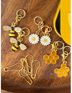 Set de 12 anneaux marqueurs de maille - Honeybee 2