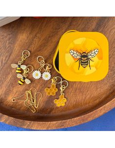 Set de 12 anneaux marqueurs de maille - Honeybee