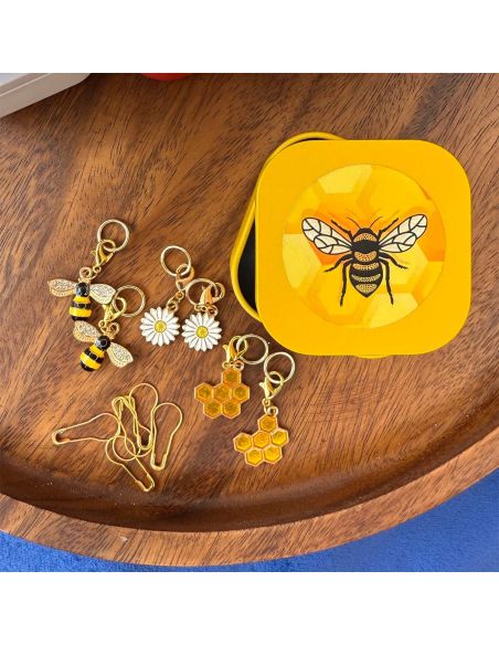 Set de 12 anneaux marqueurs de maille - Honeybee