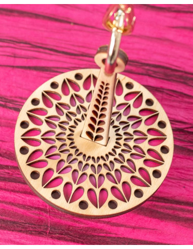 Bracelet porte pelote de laine - Coeur