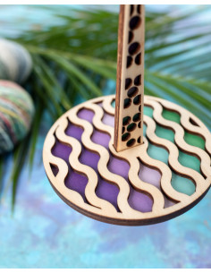 Bracelet porte pelote de laine - Funky wave 2