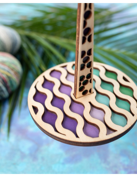 Bracelet porte pelote de laine - Funky wave