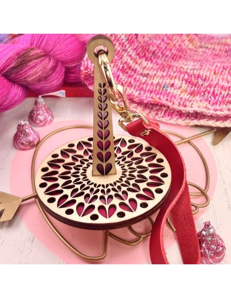 Bracelet porte pelote de laine - Coeur