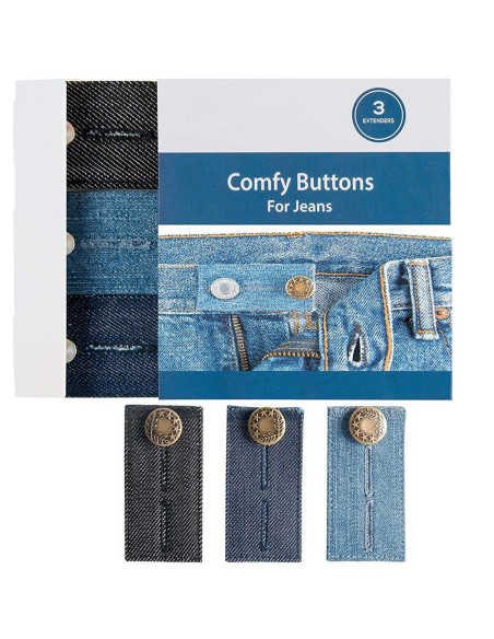 Boutons rallonge en métal Easy Fit pour jeans