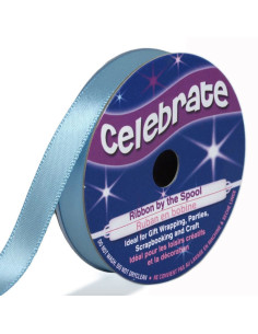 Ruban satin Celebrate bleu ciel - 9 mm x 6 mètres