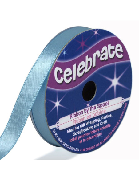 Ruban satin Celebrate bleu ciel - 9 mm x 6 mètres