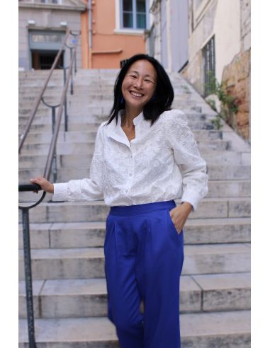 Tissu broderie anglaise Alba blanc - My Dress Made