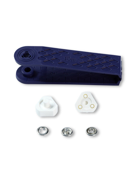 Boite de 10 boutons pression jersey Nickel avec outil 8 mm