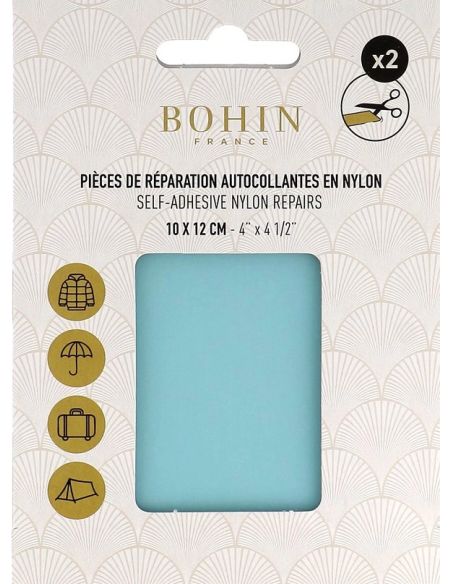 Pièces de réparation autocollantes en nylon Bohin - Bleu clair
