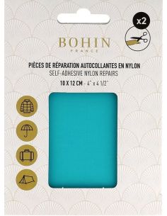 Pièces de réparation autocollantes en nylon Bohin - Bleu turquoise