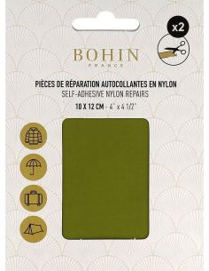 Pièces de réparation autocollantes en nylon Bohin - Vert feuille