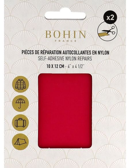 Pièces de réparation autocollantes en nylon Bohin - Rose fuchsia