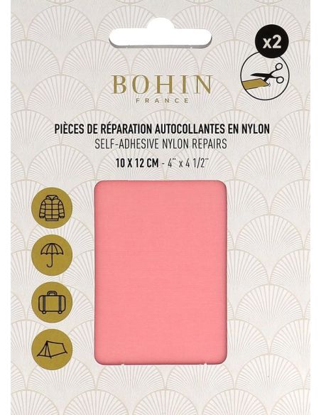 Pièces de réparation autocollantes en nylon Bohin - Rose pastel
