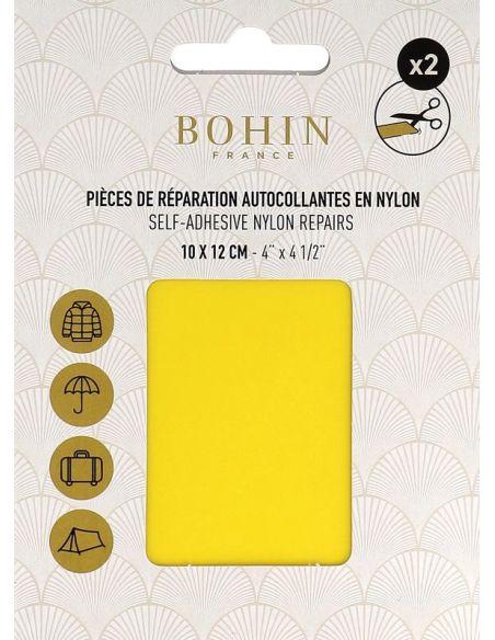 Pièces de réparation autocollantes en nylon Bohin - Jaune