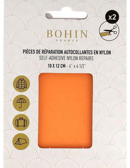 Pièces de réparation autocollantes en nylon Bohin - Abricot