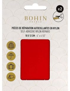 Pièces de réparation autocollantes en nylon Bohin - Rouge