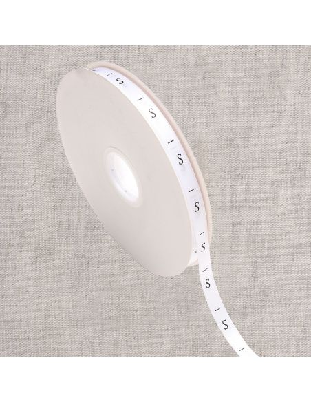 Ruban étiquettes tailles - Blanc