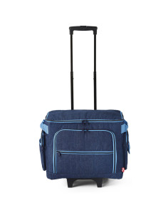 Valise trolley pour machine à coudre - Bleu jeans