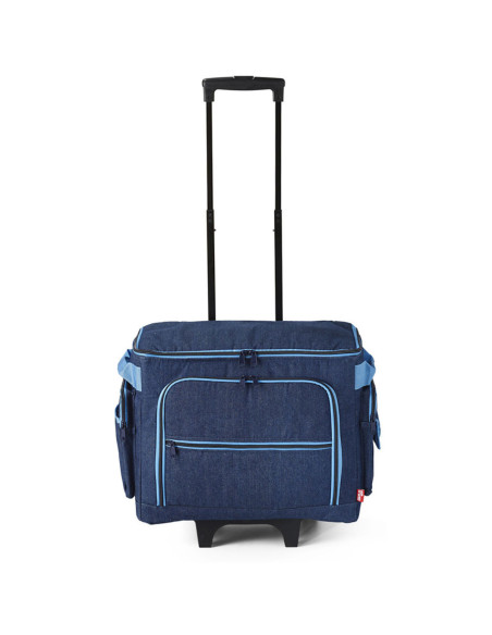 Valise trolley pour machine à coudre - Bleu jeans