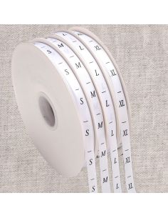 Ruban étiquettes tailles - Blanc