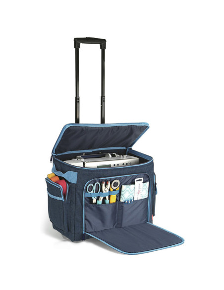 Valise trolley pour machine à coudre - Bleu jeans