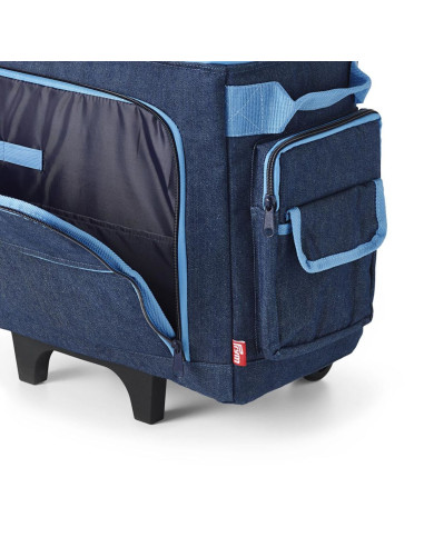 Valise trolley pour machine à coudre - Bleu jeans