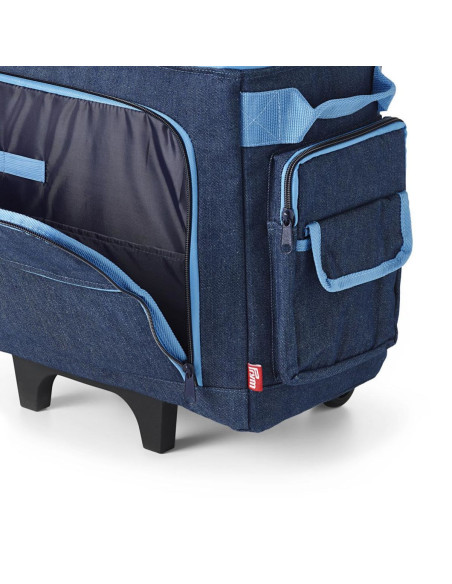 Valise trolley pour machine à coudre - Bleu jeans