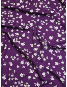 Tissu twill viscose Puff - Violet 2