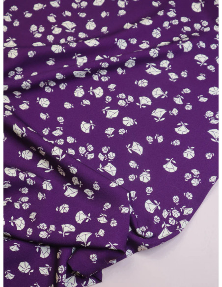 Tissu twill viscose Puff - Violet