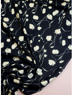 Tissu twill viscose Poppy - Noir 2