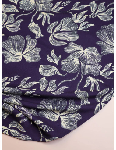 Tissu twill viscose Loa - Indigo