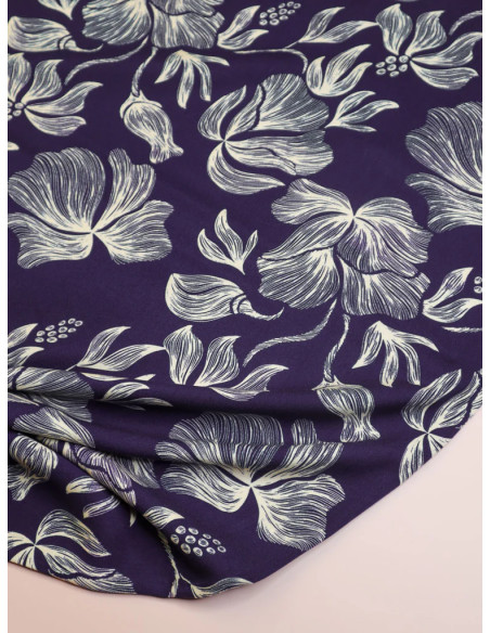Tissu twill viscose Loa - Indigo