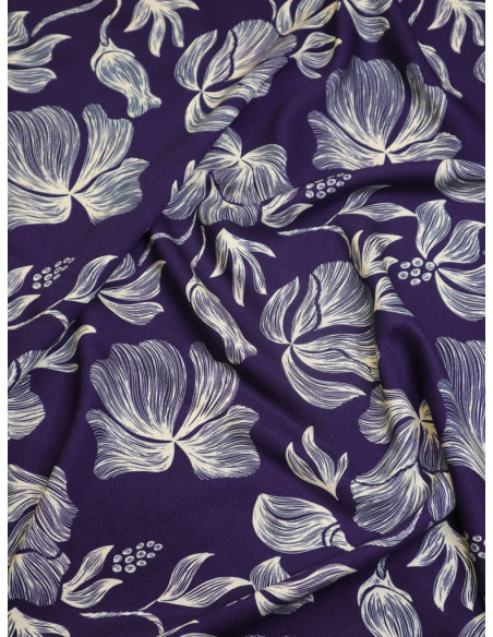 Tissu twill viscose Loa - Indigo