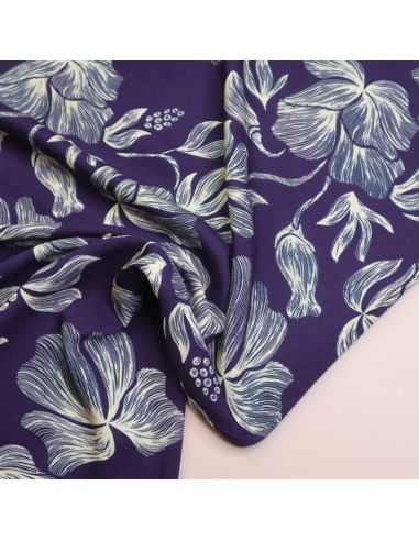 Tissu twill viscose Loa - Indigo