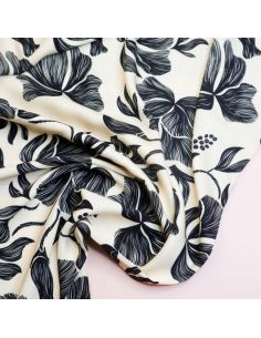 Tissu twill viscose Loa - Noir