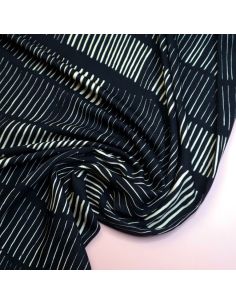 Tissu twill viscose Sticks - Noir