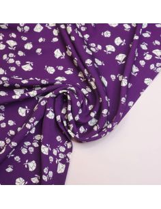 Tissu twill viscose Puff - Violet