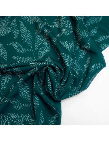 Tissu twill viscose Lulu - Vert pin