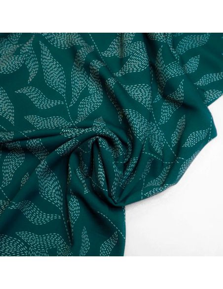 Tissu twill viscose Lulu - Vert pin
