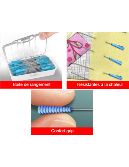 Boite de 50 épingles magiques spécial quilting