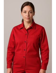 Tissu twill toile de travail - Rouge 2